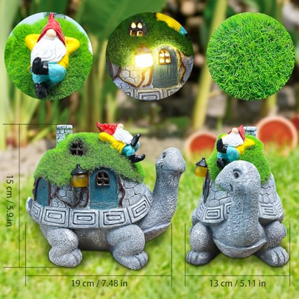 Sunglee Sunglee Solar Turtles For Outdoors Turtle Solar Light Garden Statue Cute Tortoise Garden Outdoor Turtle Decor For Patio Lawn Yard S For Mom Grandma Housewarming Birthday