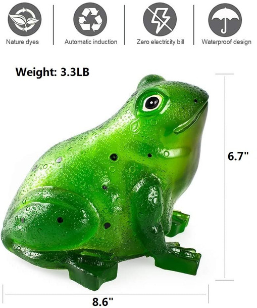 Tiaan Garden Decor Garden Solar Light 157807 Solar Powered Outdoor Led Light Frog With Led Glowing Shells