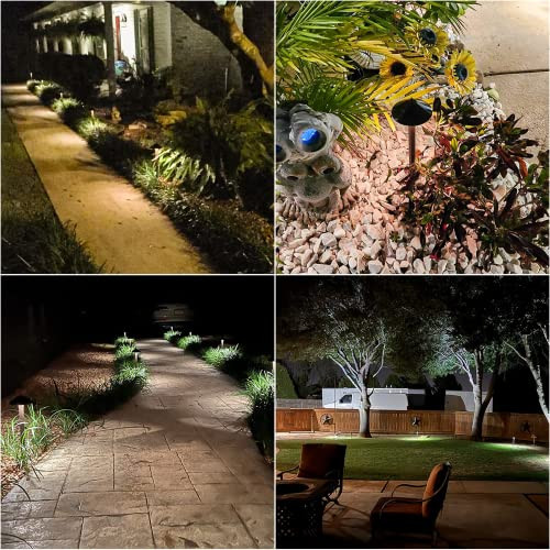 Uniqus Low Voltage Pathway Lights 10W Outdoor Landscape Lighting 2700K Warm White Walkway Lights Bronze Metal Pro Style Sideway Light With Stakes And Cable Connector
