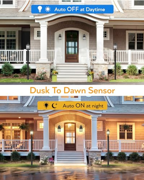 Vianis Dusk To Dawn Outdoor Post Lights With 3-Inch Pier Mount Base 19.3" Exterior Post Lantern Fixture With Tempered Glass Anti-Rust Die-Cast Aluminum Light Posts For Outside Matte Black Lampost