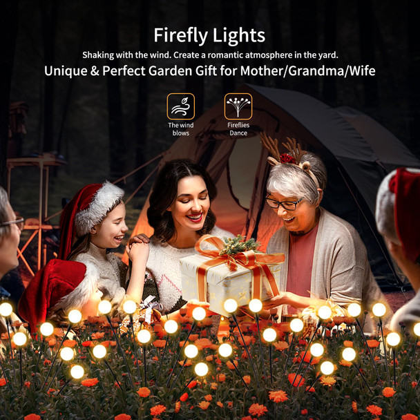 Vignuto Solar Lights Outdoor Waterproof6 Packs 48Led Garden Decor Patio Decor Firefly Lights Solar Outdoor Unique S For Women