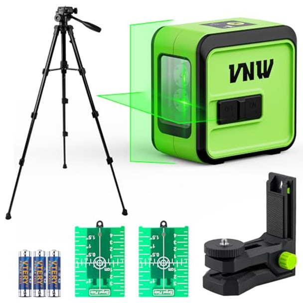 Vnw Laser Level With 50Inch Tripod - 98Ft Self Leveling Cross Line Leveler Tool For Picture Hangingconstruction And Renovation - Magnetic Basecarrying Bag Included
