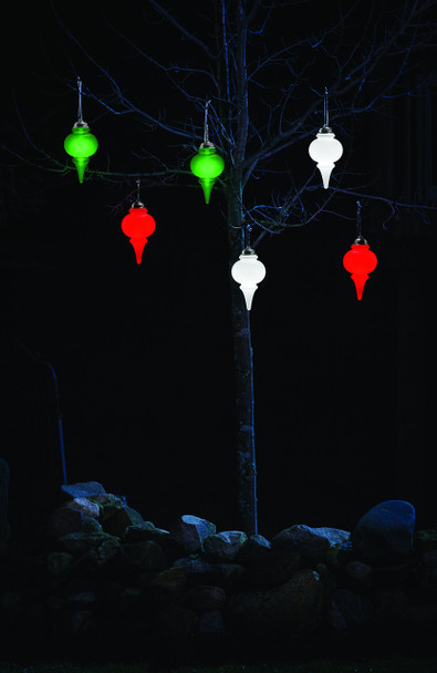 Xodus Innovations Wp600-3 Battery Powered 8 Inch Led Finial Ornaments Pulsing Action Dusk Sensor (Pack Of 3) White