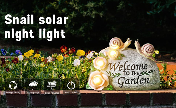 Ylbsxxq Snail Statue Solar Garden Decor Lightcourtyard Lawn Decoration Statue For Patio Balcony Yard Ornamentunique Garden Decor S