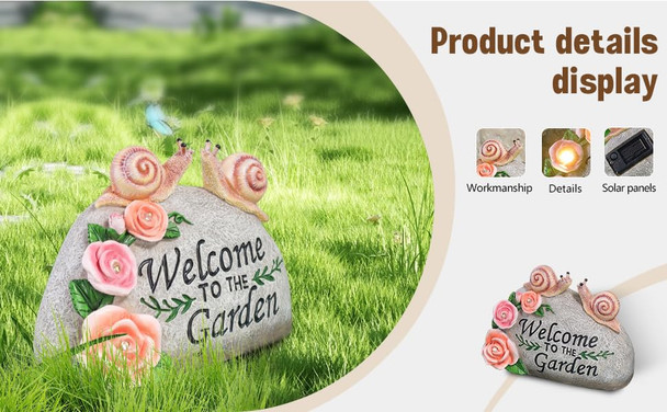 Ylbsxxq Snail Statue Solar Garden Decor Lightcourtyard Lawn Decoration Statue For Patio Balcony Yard Ornamentunique Garden Decor S