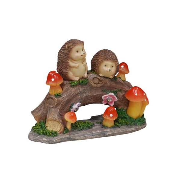 Youfui Solar Hedgehog Decors With Mushroom/Garden Statue Decoration Outdoor Figurine Lights For Balcony Patio Yard Lawn Hedgehog S For Women Mom Birthday