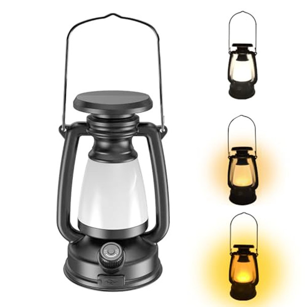 Yzyoe Outdoor Led Retro Solar Camping Light Rechargeable Mobile Lighting White Light Yellow Light Warm Light 3-Mode Adjustable Brightness Multifunctional Horse Lamp.