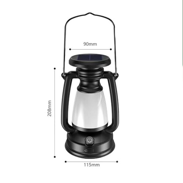Yzyoe Outdoor Led Retro Solar Camping Light Rechargeable Mobile Lighting White Light Yellow Light Warm Light 3-Mode Adjustable Brightness Multifunctional Horse Lamp.