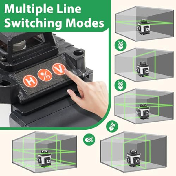 Zpd Laser Level Zpd Laser Level With Tripod 4 X 360 Self Leveling Laser Measuring Tool Green Lazer Level 16 Line Level Laser 360 Self Leveling For Construction Home Renovation Picture Hanging