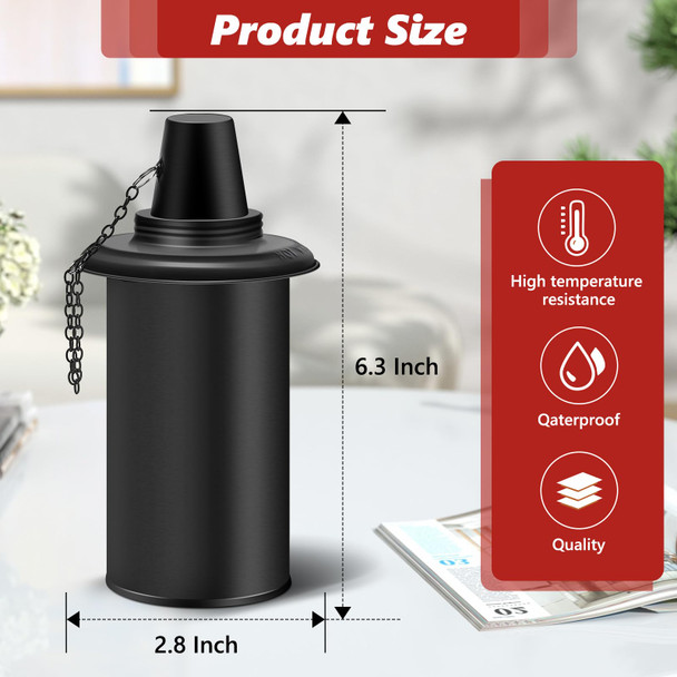 Zspeng 4 Pack Torch Replacement Canisters 16Oz Bamboo Lantern Refillable Torches Decorative Citronella Torch Canister For Yard Patio Deck Garden Decor Party