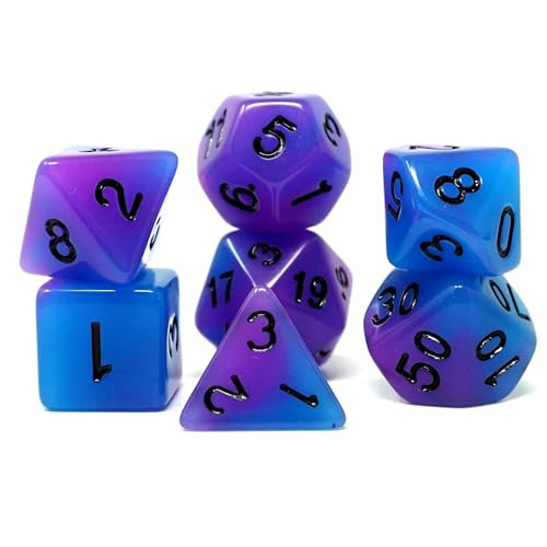 Arcknight Mimic Dice - 7-Piece Acrylic RPG Dice Set Including a Mimic Tuckbox - Quality Custom Magnetic and Drooling A Dice Kit for D&D MTG and Collectors Alike - Touch If You Dare Powered by Arcknight