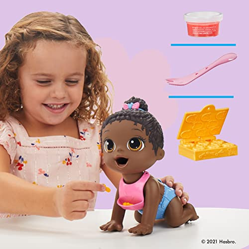 Baby Alive Lil Snacks Doll - Eats/Phee Children's Artists Protect to Bloons Dolly 8-Inch Baby Doll Snack Box Mold Black Hair