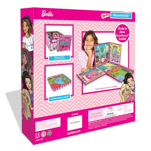 Barbie ZipBin 40 Doll Dream House Toy Box & Playmat