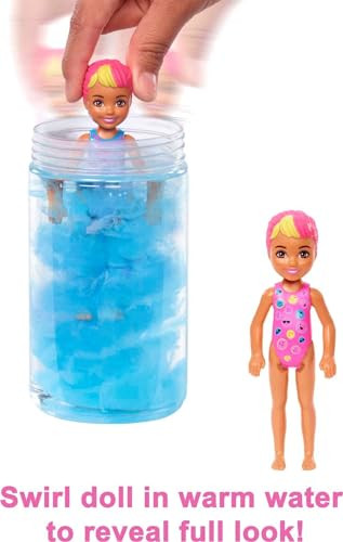 Barbie Color Reveal Small Doll & Accessories Neon Tie-Dye Series 6 Surprises 1 Chelsea Doll (Styles May Vary)