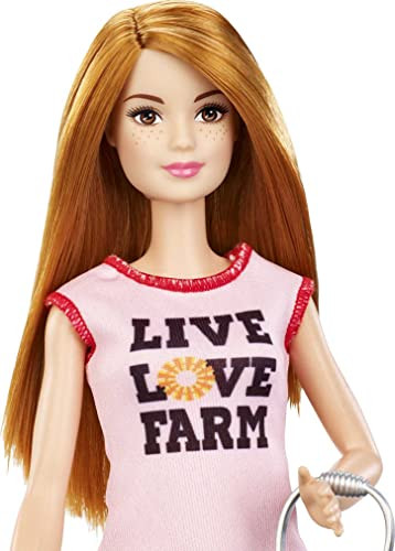 Barbie Chicken Farmer Doll Red-Haired and Playset with Henhouse 3 Chickens 2 Chicks and More Career-Themed Toy for 3 to 7 Year Olds ( Exclusive)