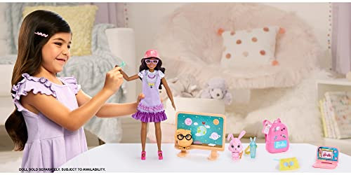 Barbie My First Barbie Accessories Story Starter Pet Care Pack with Dog House Puppy & Cat Sized to Dolls in 13.5-inch Scale