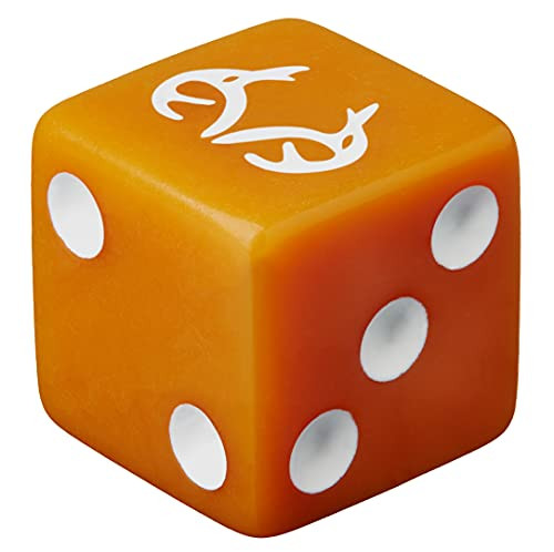 Brybelly Realtree Edge Dice Set - 10 Pack of Orange & Clear Game Pieces - Six-Sided Dice Board Gaming Accessories - Cool Outdoors Themed Stuff for Father's Day Family Game Night Dice Rollers