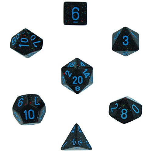 Chessex Polyhedral 7-Die Speckled Dice Set - Blue Stars