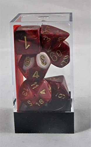 Chessex DND Dice Set-Chessex D&D Dice-16mm Opaque Orange and Black Plastic Polyhedral Dice Set-Dungeons and Dragons Dice Includes 7 Dice - D4 D6 D8 D10 D12 D20 D% (CHX25403)