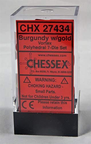 Chessex DND Dice Set-Chessex D&D Dice-16mm Opaque Orange and Black Plastic Polyhedral Dice Set-Dungeons and Dragons Dice Includes 7 Dice - D4 D6 D8 D10 D12 D20 D% (CHX25403)