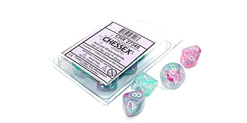 Chessex d10 Dice Set: Nebula Luminary - Wisteria w/White (10)