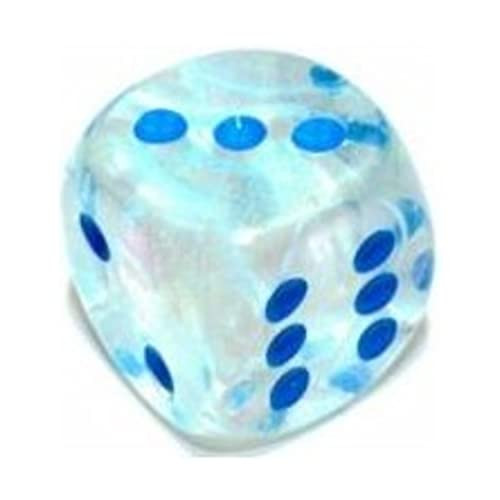 Chessex Borealis 12mm d6 Icicle/Light Blue Luminary Dice Block (36 dice) (27981)