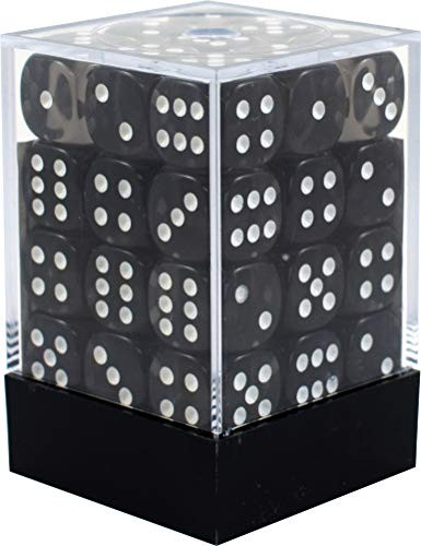 Chessex Smoke with White Spots Translucent 12mm 6 Sided Dice 36