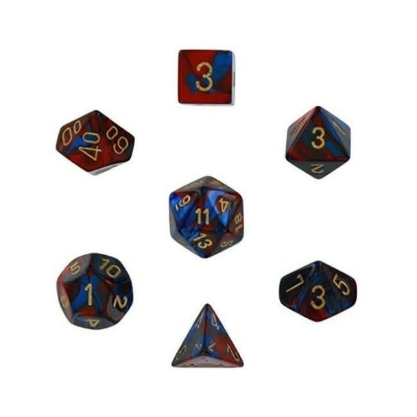 Chessex CHX26429 Dice-Gemini Set One Size Blue/Red/Gold