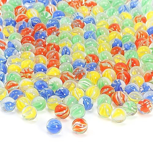 CHUKEMAOYI Marbles Cats Eyes Glass Marble/Sling Shot Ammo 1000 pcs. Size is Approximately 0.62 inchDIY and Home Decoration.