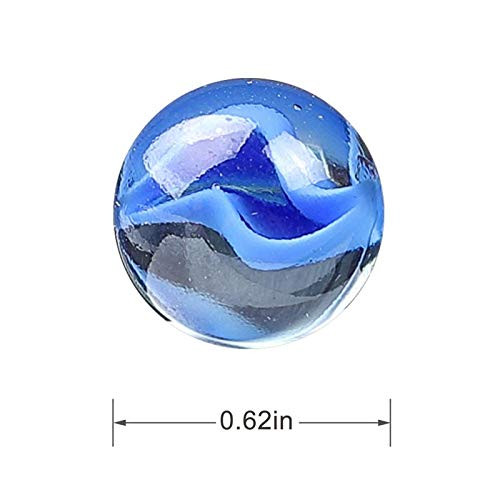 CHUKEMAOYI Marbles Cats Eyes Glass Marble/Sling Shot Ammo 1000 pcs. Size is Approximately 0.62 inchDIY and Home Decoration.