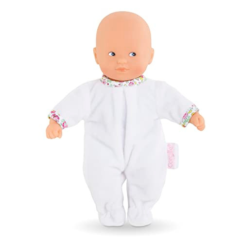 Corolle Mini Calin “Good Night” Blossom Garden - 8" Soft Boy Baby Doll with Vanilla Scent White and Pink Pajamas Sleeping Bag & Sleeping Eyes for Girls Ages 18 Months+ Cute Reborn Realistic
