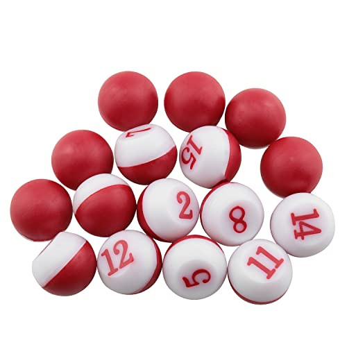 DGZZI Tally Pea 1Set /16PCS Billiard Pool Red and White Plastic Tally Ball Set Billiard Ball Peas