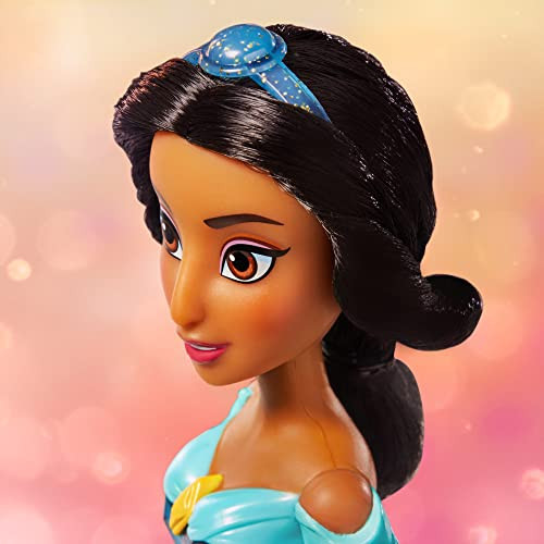 Disney Princess Royal Shimmer Jasmine Doll Fashion Doll with Skirt and Accessories Toy for Kids Ages 3 and Up
