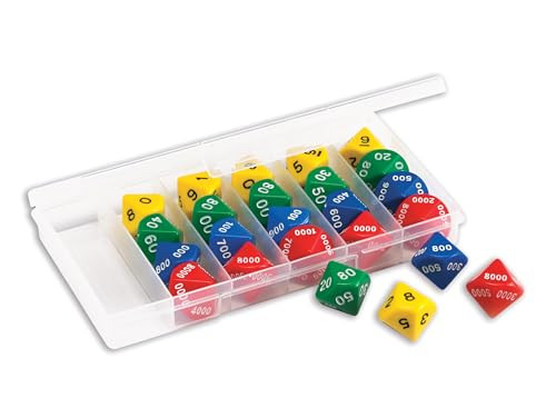 edxeducation Jumbo Place Value Dice Classroom Set Set of 24 Multicolored Learn Base 10 and Place Value Early Math Manipulative