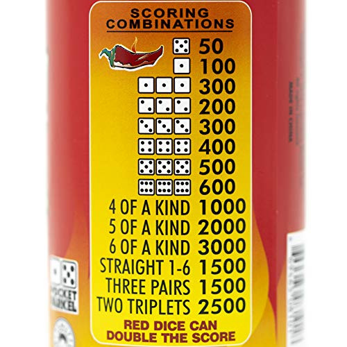 Farkel Spicy Farkel Dice Game - High Stakes Family Games & Travel Games Edition with Double Scores & Turn Steals - Games for Adults & Kids Ages 8+ Dice Set