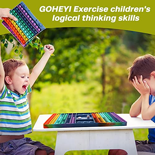 GOHEYI Pop Games Fidget Toy Pop Board Math Games for Kids Family Games Multiplication Game Autism Toys for Autistic Children Stress Relief Toys for Girls Boys Kids Birthday s