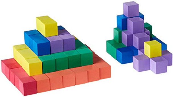 hand2mind Foam Blocks Counting Cubes for Kids Math 1 Inch Blocks for Preschool Crafts Early Math Manipulatives for Preschool Classroom Supplies for Teachers Elementary (Pack of 100)