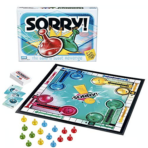 Hasbro Gaming Sorry Family Board Games for Kids and Adults 2 to 4 Players Ages 6 and Up ( Exclusive)
