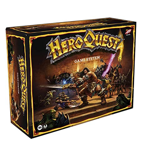 Hasbro Gaming Avalon Hill HeroQuest Game System Tabletop Board GameImmersive Fantasy Dungeon Crawler Adventure Game for Ages 14 and Up2-5 Players