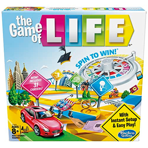 Hasbro Gaming The Game of Life Board Game Family Games for Kids Ages 8+ Includes 31 Careers Family Board Games for 2-4 Players ( Exclusive)