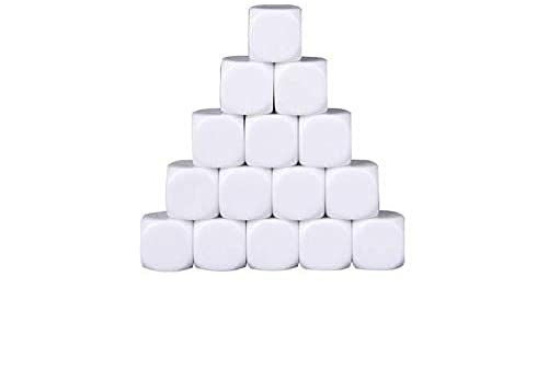 HLLMX 40PCS Blank Dice Perfect for Games with DIY Stickers for Instructional Game Counting or Entertainment