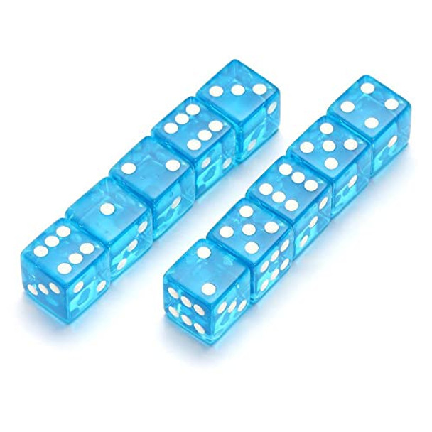 HomeSoGood 19mm 6-Sides Dice10PCs/Set Polyhedral Acrylic Dice Set for Table Games