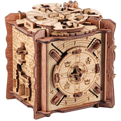 iDventure Cluebox - The Trial of Camelot - Escape Room Game - Puzzle Box - 3D Wooden Puzzle - sequential Puzzle - 3D Puzzles for Adults - Brain Teaser - Birthday Gadget for Men - Money Box