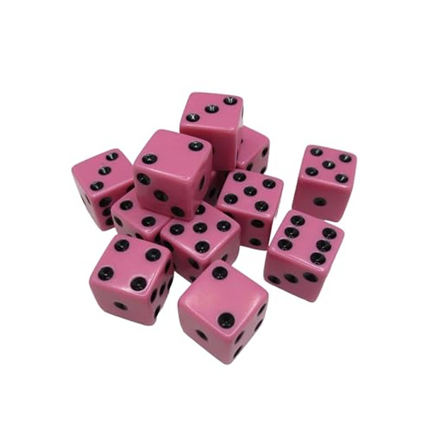Koplow Games Set of 6 Unicorn 16mm D6 Round Edge Koplow Animal Dice - White with Black Pips by Koplow Games