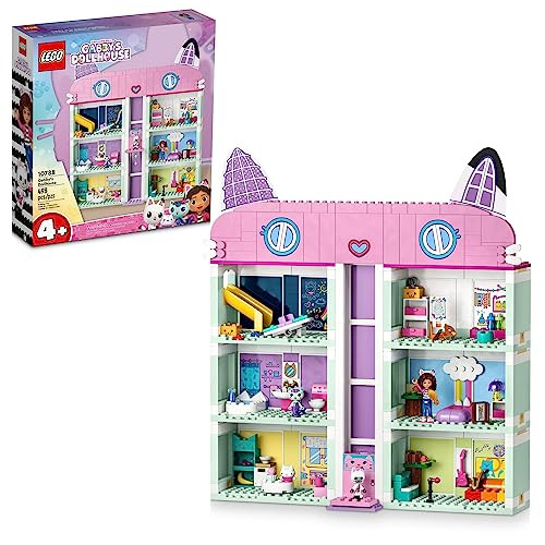 LEGO Gabby's Dollhouse Building Toy - Pretend Play Toy Figures & Playsets for Girls & Boys Ages 4+ Years - for Christmas - 8 Room Dollhouse W/ 4 Minifigures - 10788