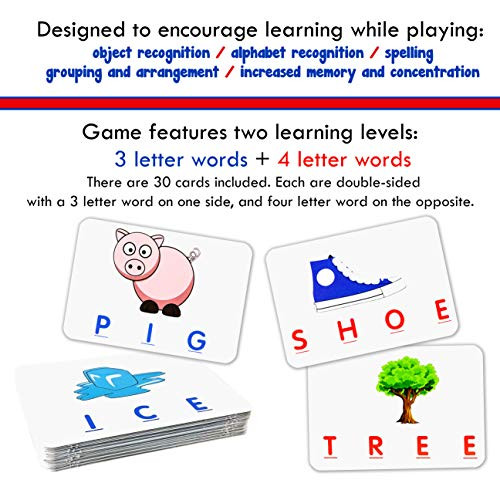 Little Treasures Little Treasures Matching Letter Game Teaches Word Recognition Spelling and Increases Memory 3 Years and Up
