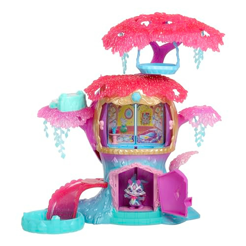 Magic Mixies Magic Mixies Mixlings Magic Light-Up Treehouse with Magic Room Reveal and Exclusive Glow Magic Mixling and Wand Exclusive