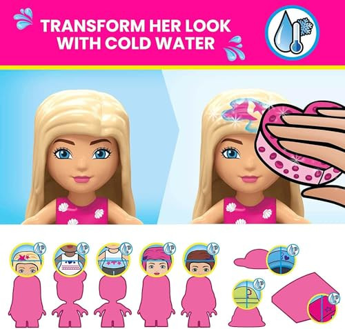 Mega Brands MEGA Barbie Color Reveal Building Toys Set DreamHouse with 545 Pieces 5 Micro-Dolls 6 Pets and Accessories 30 + Surprises Kids Ages 6+ Years
