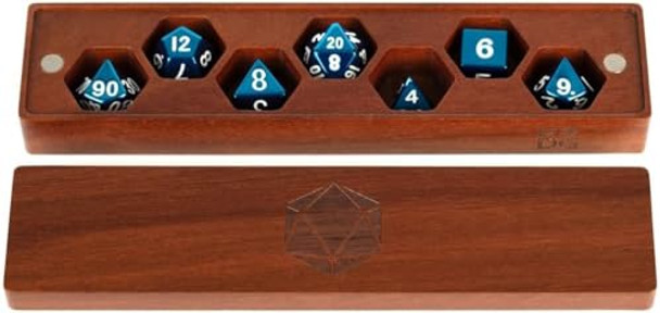 Metallic Dice Games FanRoll Premium Wood Dice Vault: Purple Heart Role Playing Game Dice Accessories for Dungeons and Dragons