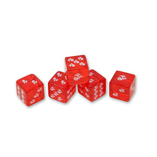 Military Shop USMC Dice - Set of 5 19mm Marine Corps Dice - Marine Corps s